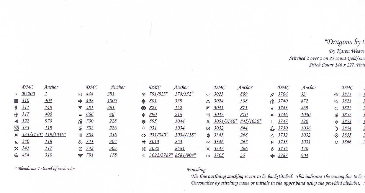 Schema punto croce Calza Focolare 10