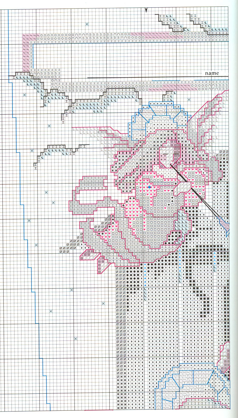 Schema punto croce Calza Nativita 1b