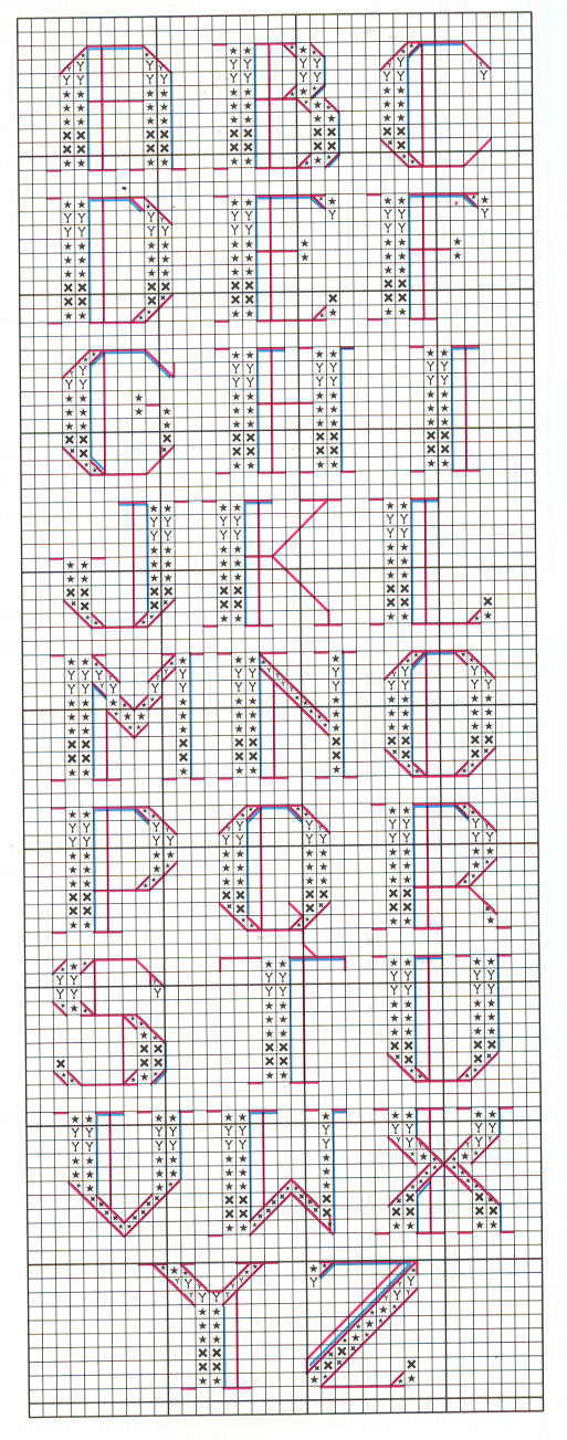 Schema punto croce Calza Nativita 1g