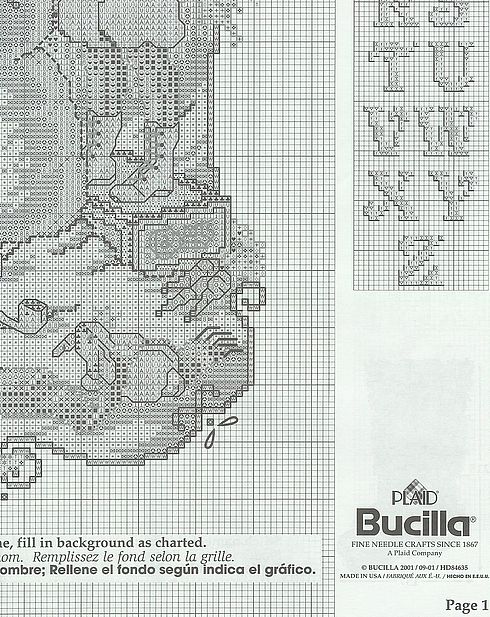 Schema punto croce Calza Omino 9d