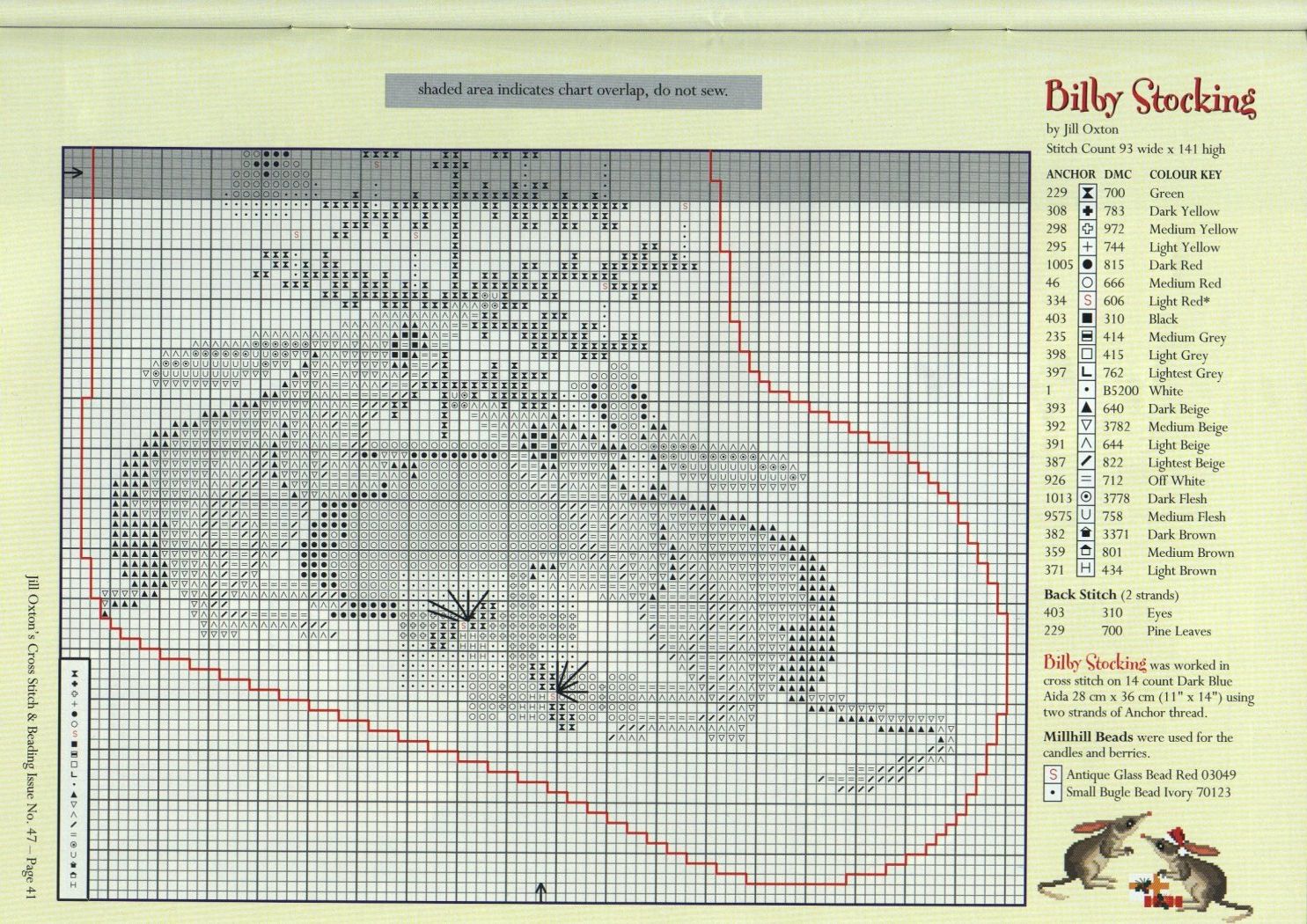 Schema punto croce Calza Topolini 2