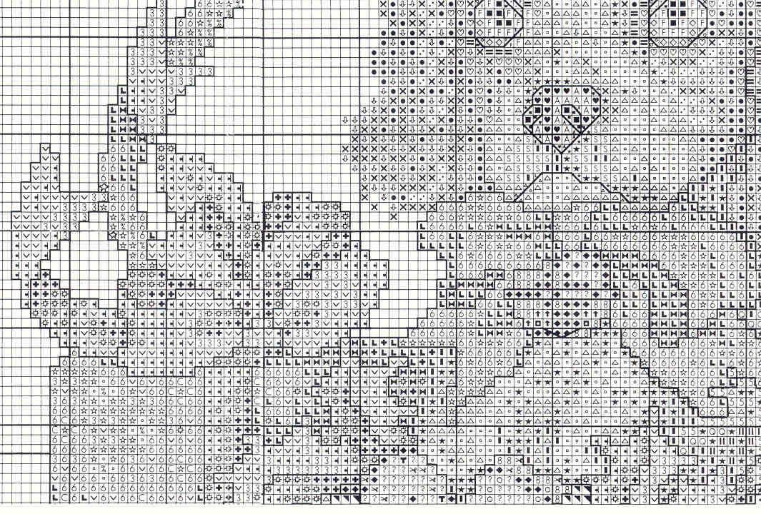 Schema punto croce Cuccioli Natale 2d