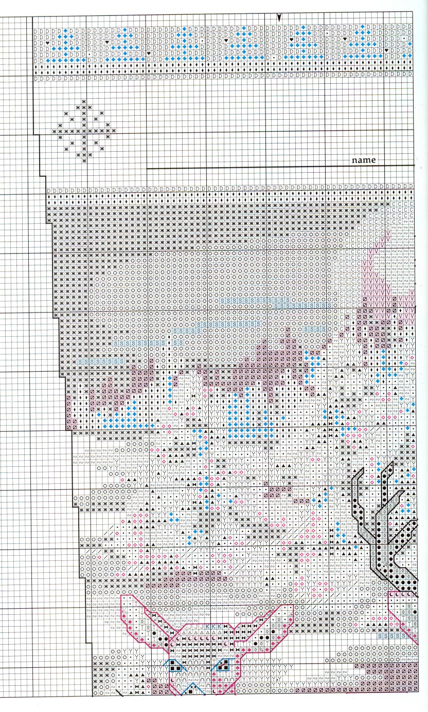 Schema punto croce Foresta Neve 2