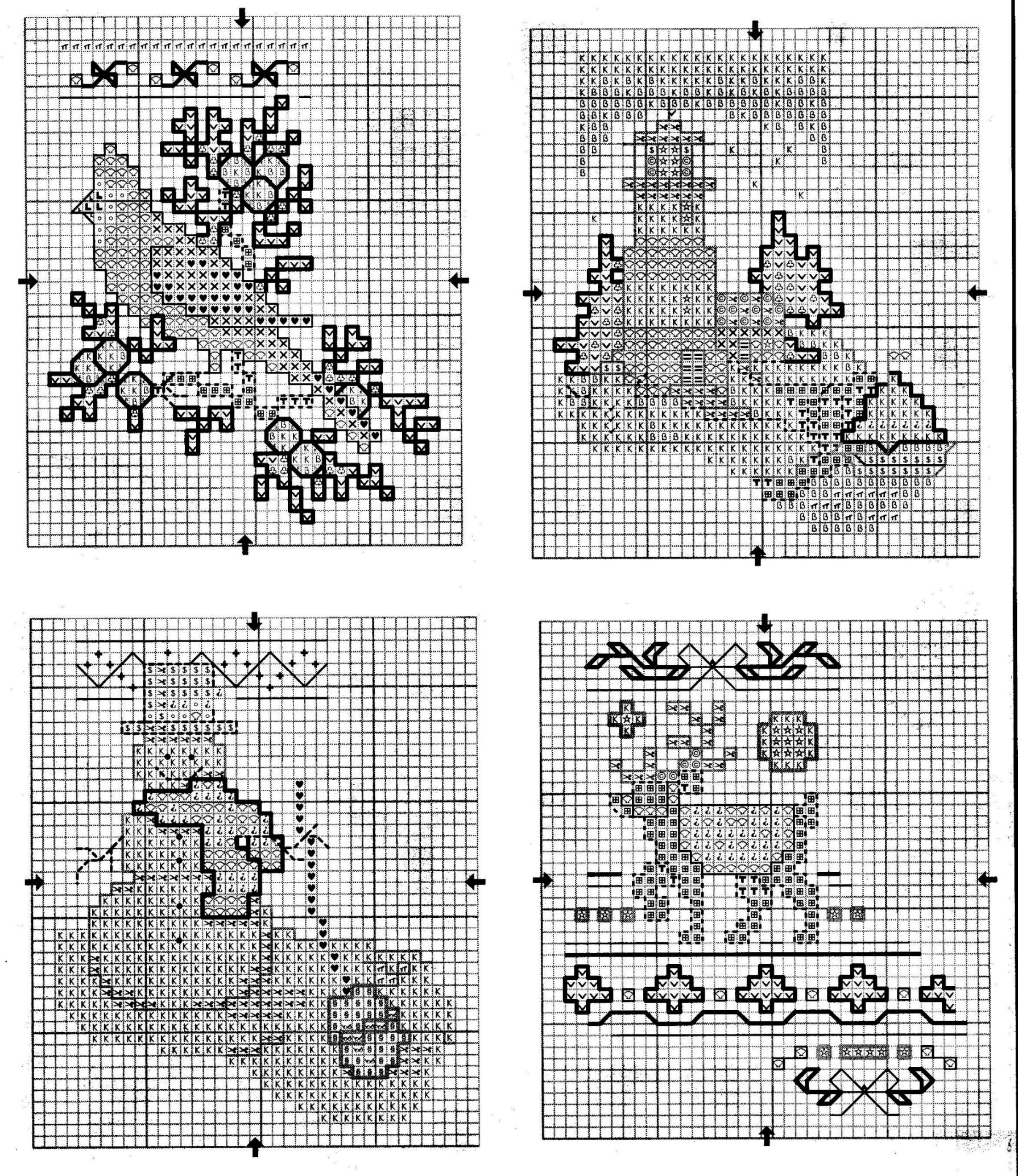 Schema punto croce Mini Calze 1e