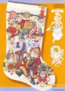 Schema punto croce Calza Babbonatale 16a