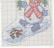 Schema punto croce Calza Omino 8b