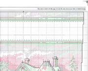 Schema punto croce Calza Villaggio 2