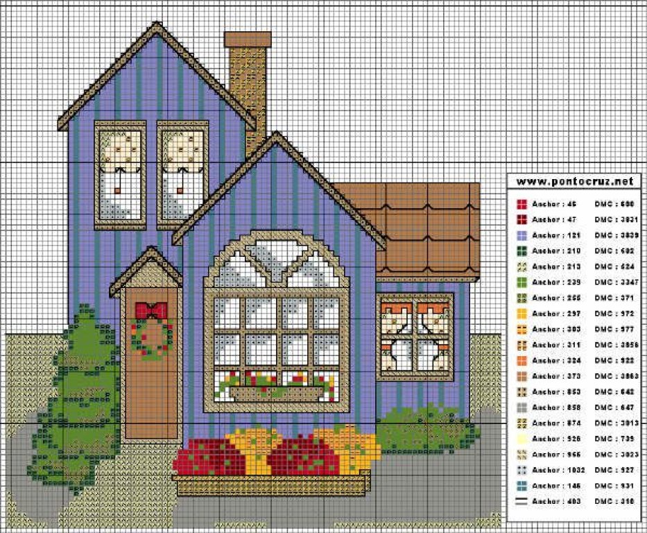 Schema punto croce Casas 11