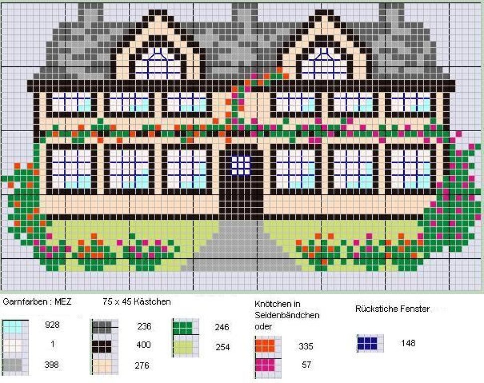 Schema punto croce Casas 18