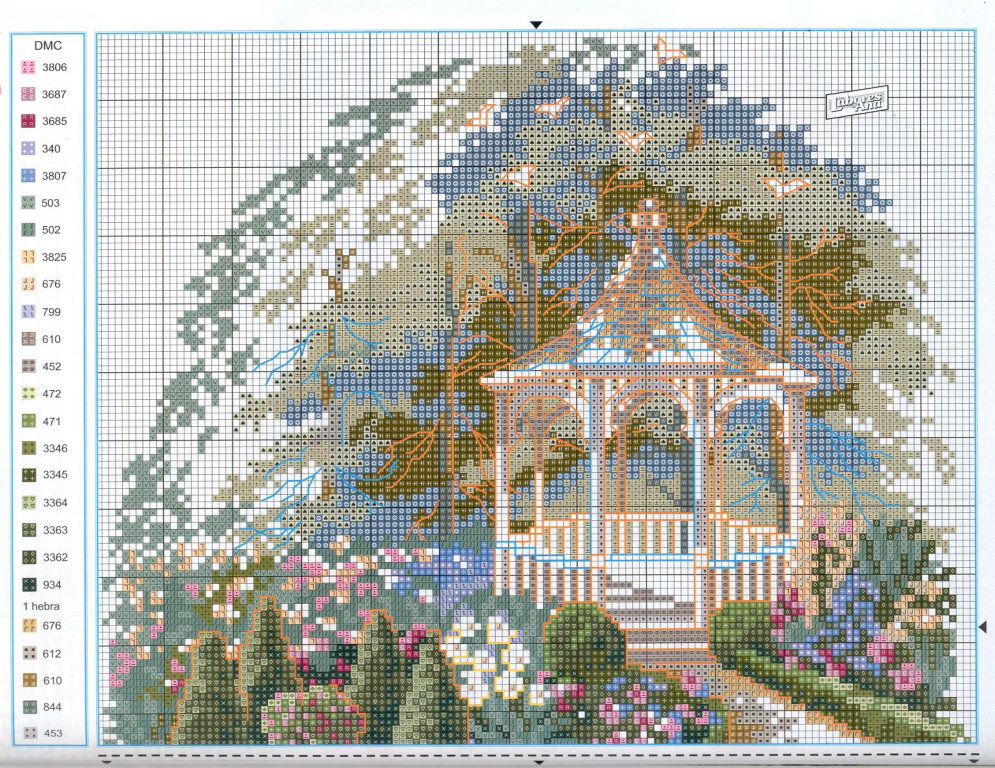 Schema punto croce Casetta 3