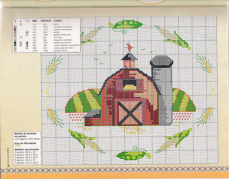 Schema punto croce Casitas Norah 01