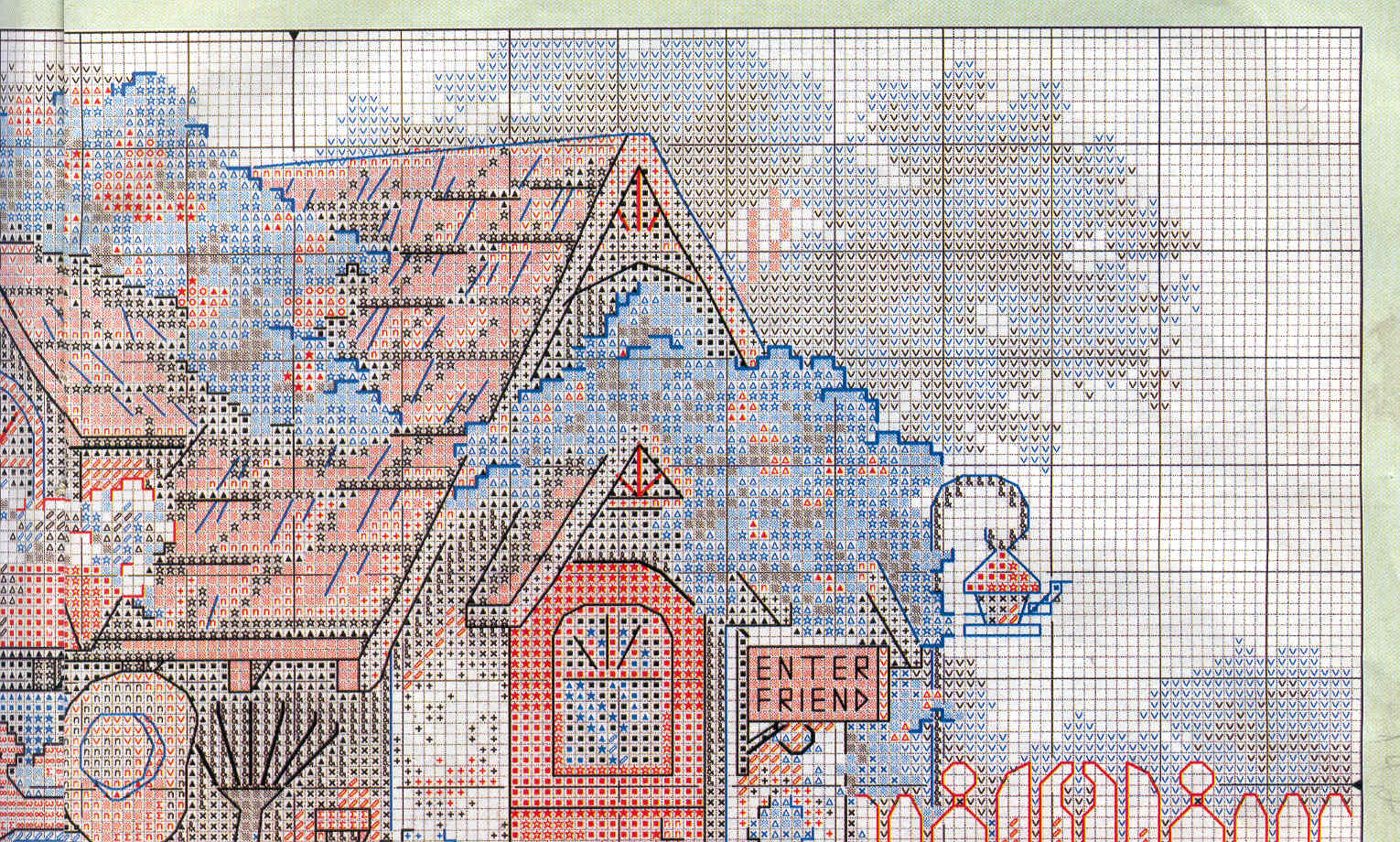 Schema punto croce Dream House 04