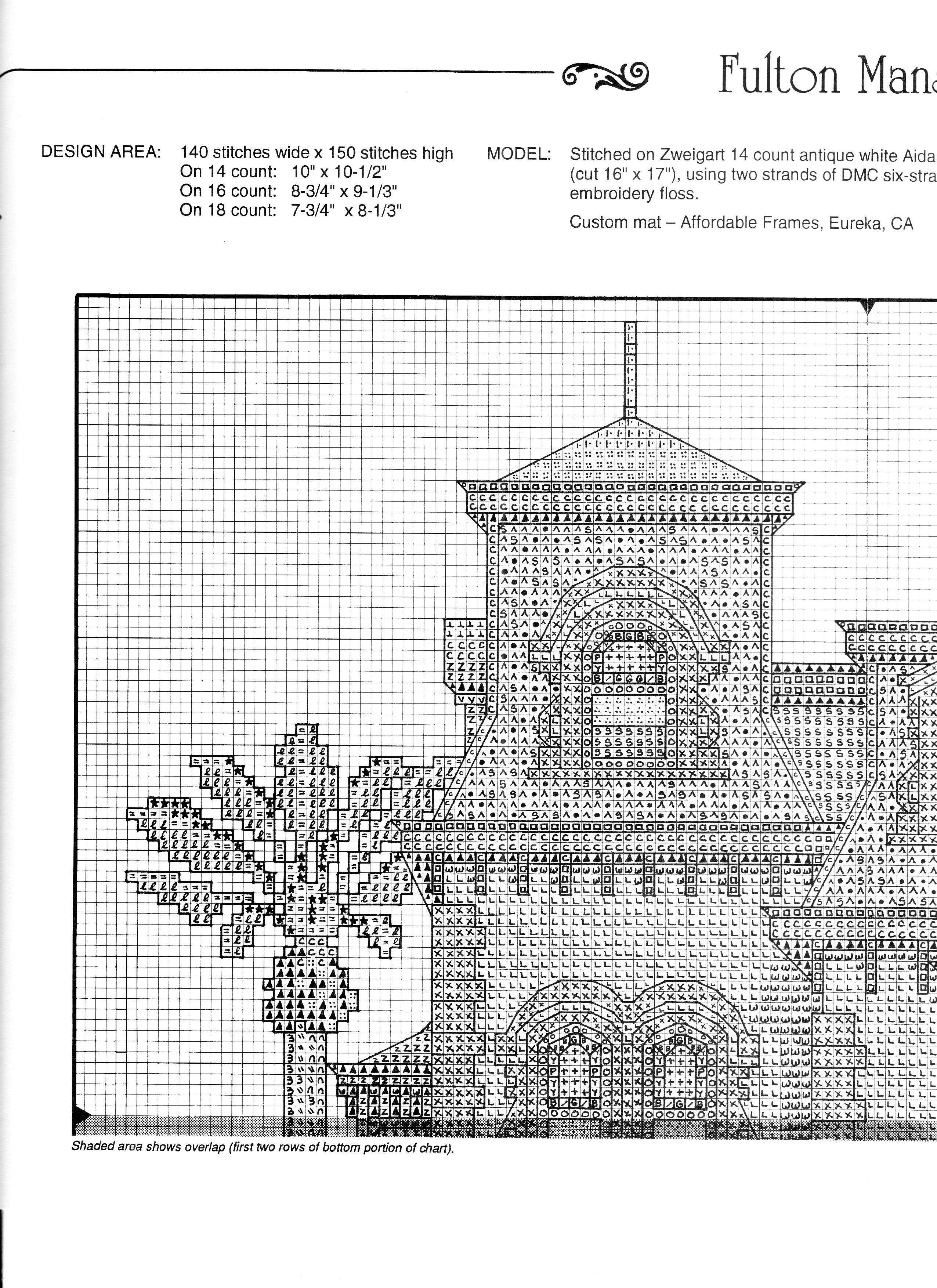 Schema punto croce Fulton Mansion 02