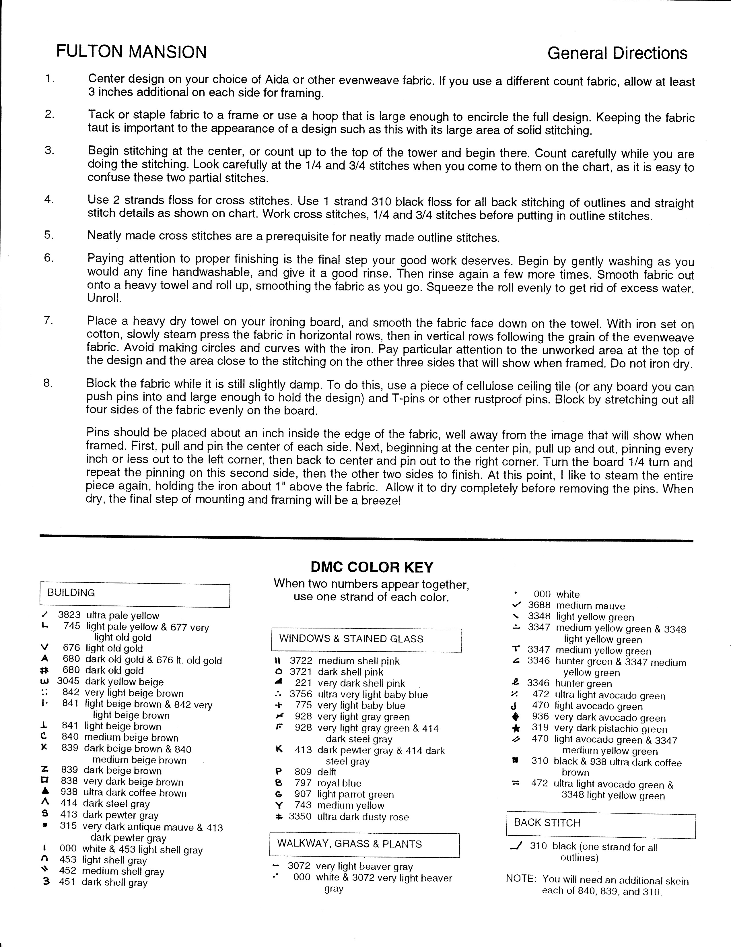Schema punto croce Fulton Mansion 07