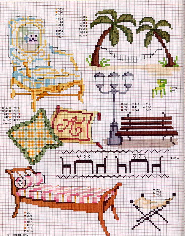 Schema punto croce Mobili 01