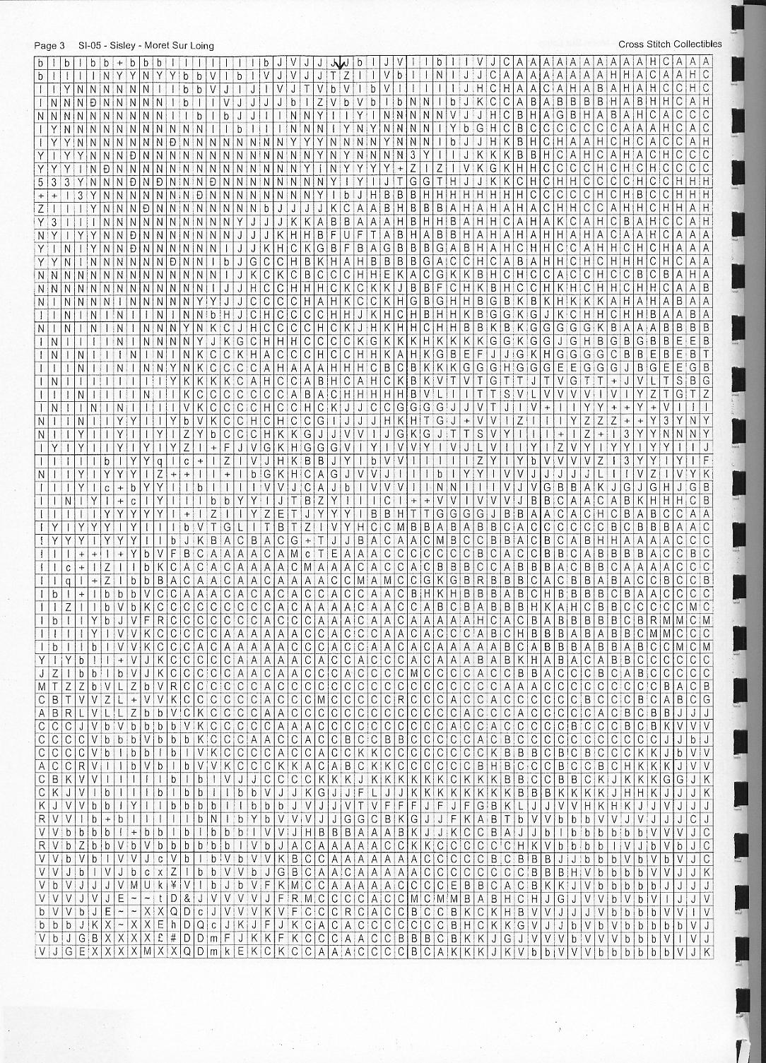 Schema punto croce Moret Sur Loing 04