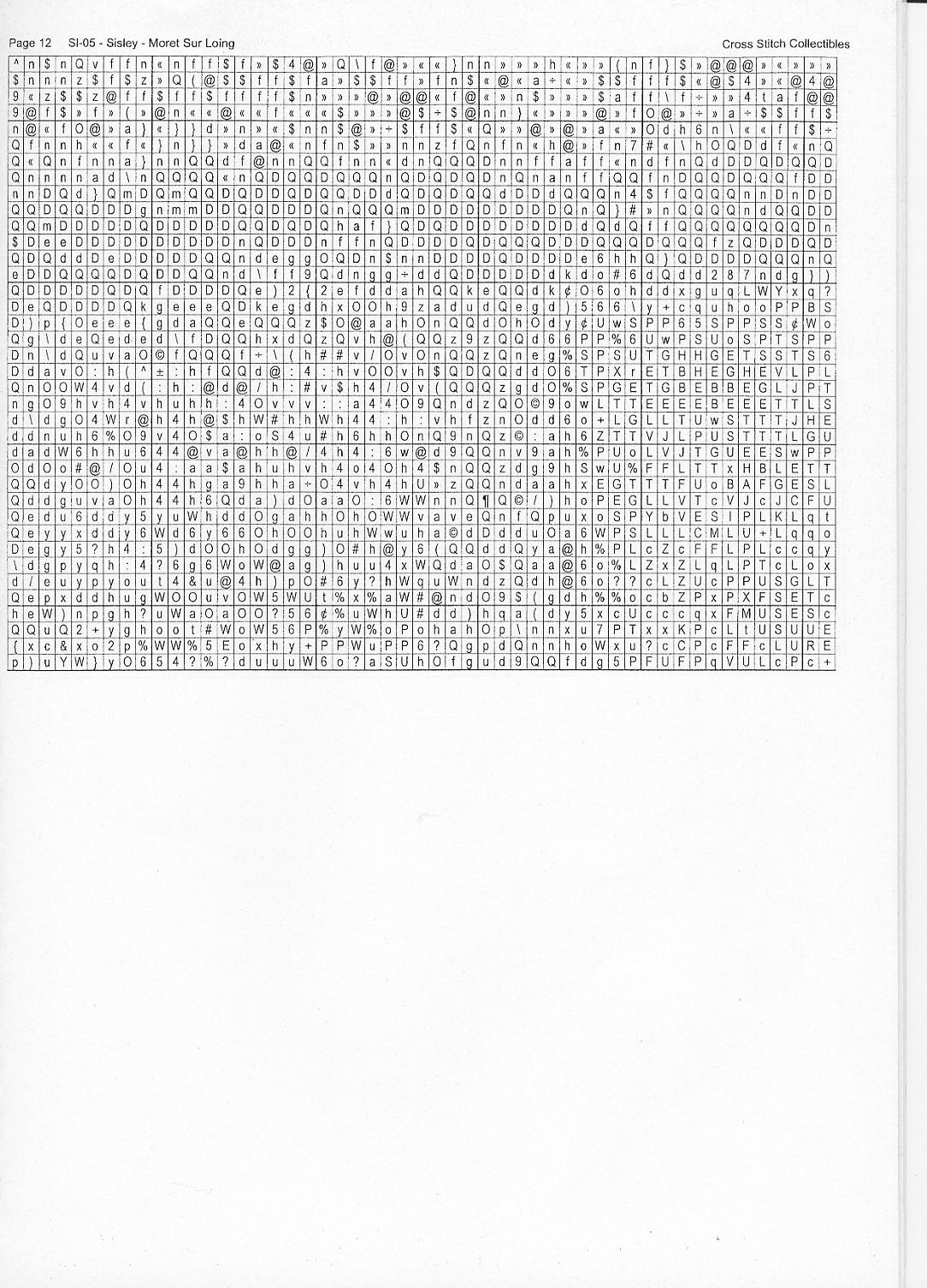 Schema punto croce Moret Sur Loing 13