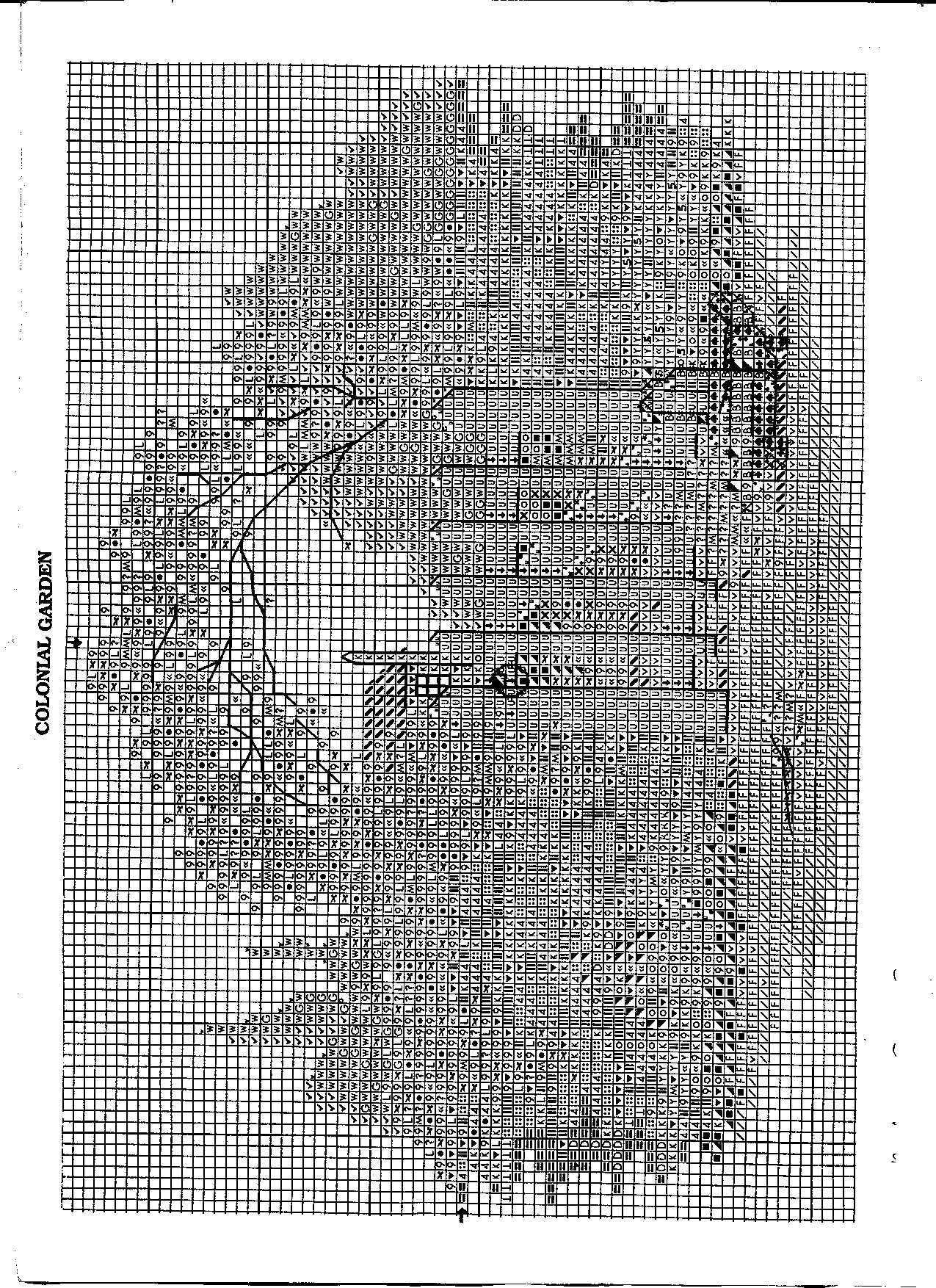 Schema punto croce Patio 04