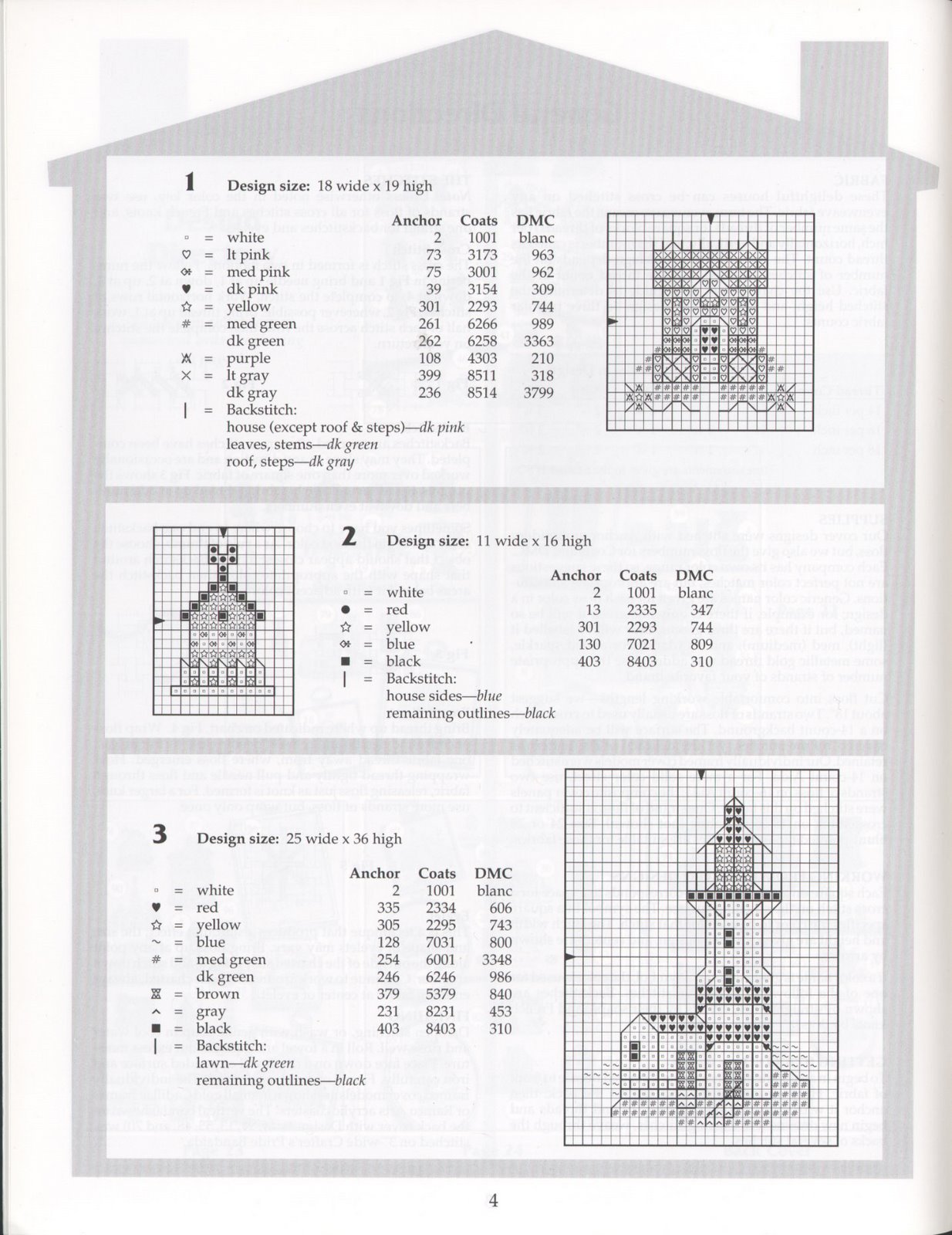 Schema punto croce Piccole Case 04