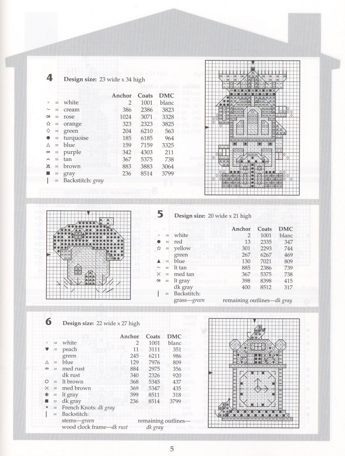 Schema punto croce Piccole Case 05