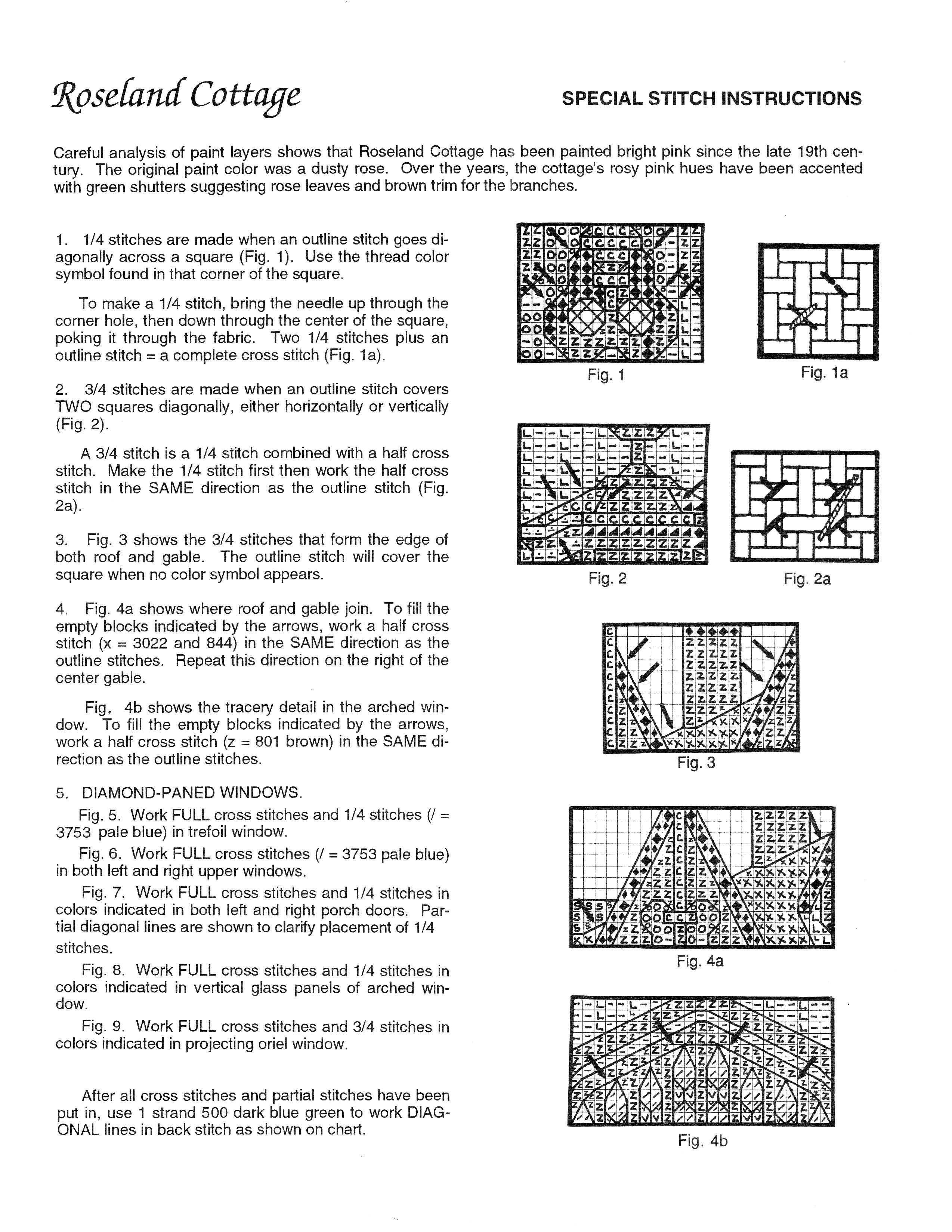 Schema punto croce Roseland Cottage 10