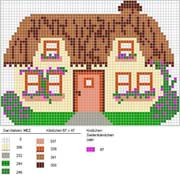 Schema punto croce Casetta 13