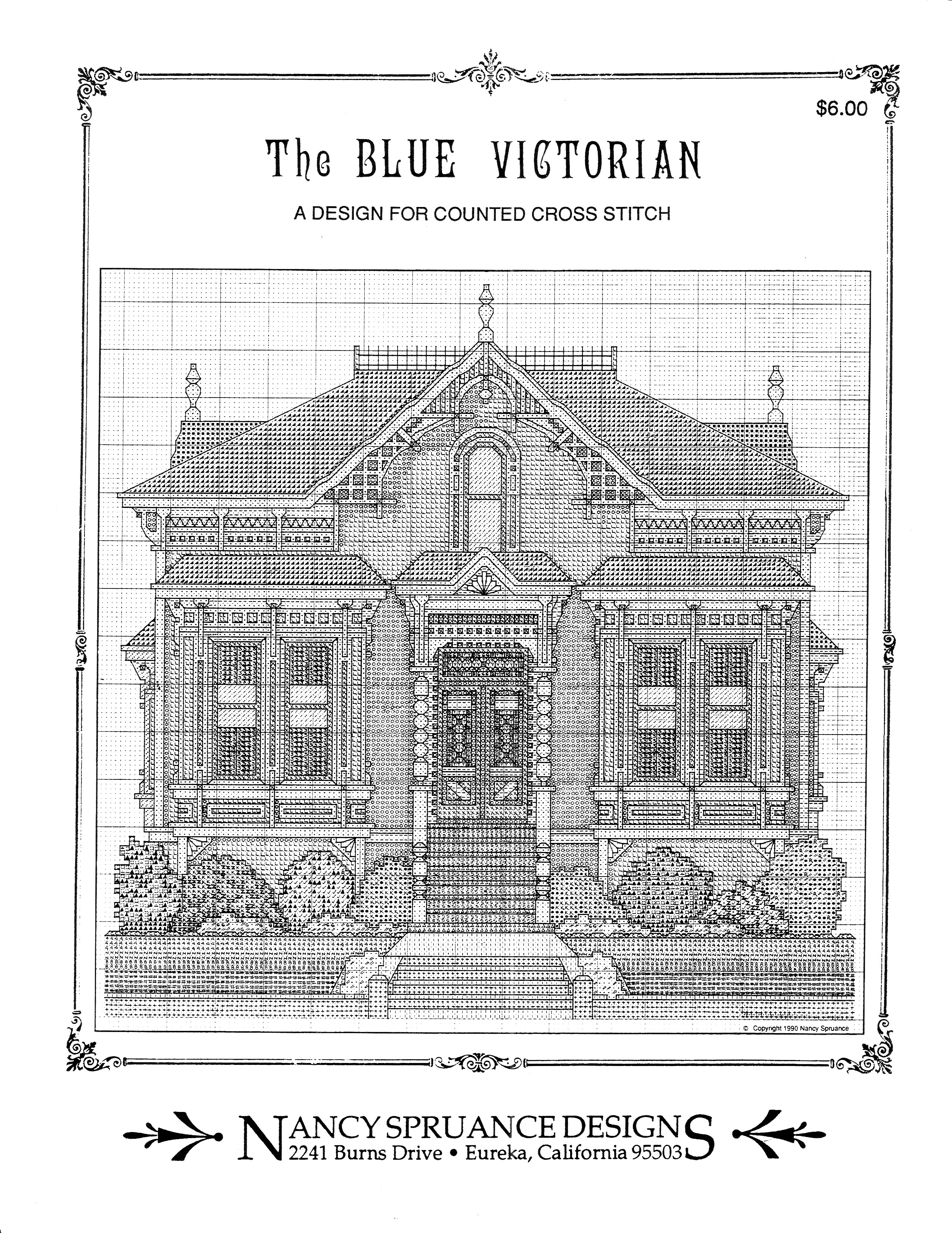 Schema punto croce The Blue Victorian 02