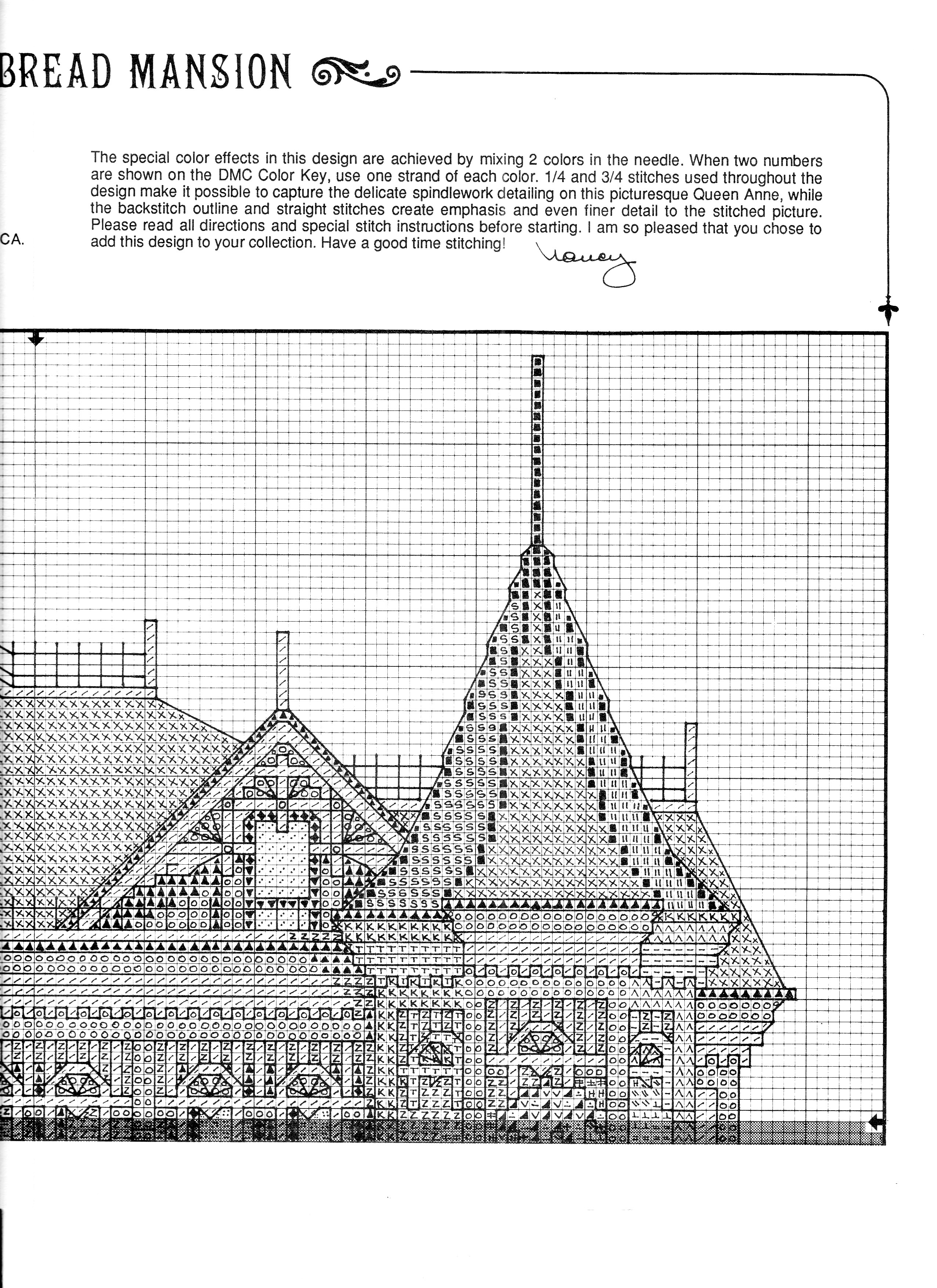 Schema punto croce The Gingerbread Mansion 05