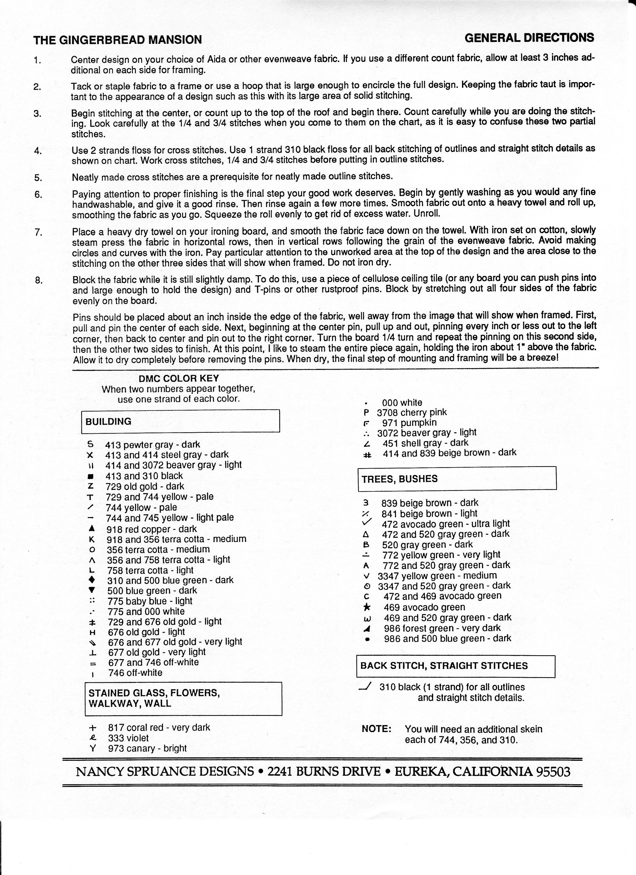 Schema punto croce The Gingerbread Mansion 09