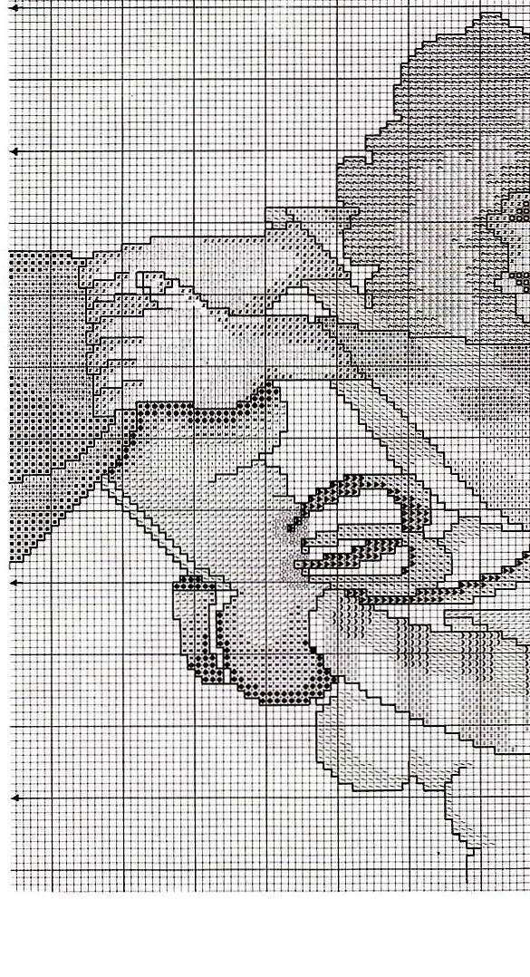 Schema punto croce Pagliacci Arcobaleno 12