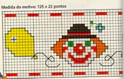 Schema punto croce Pagliaccio E Palloncino