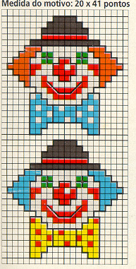 Schema punto croce Due Pagliacci