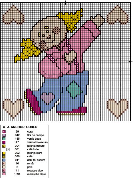 Schema punto croce Pagliaccio Biondo