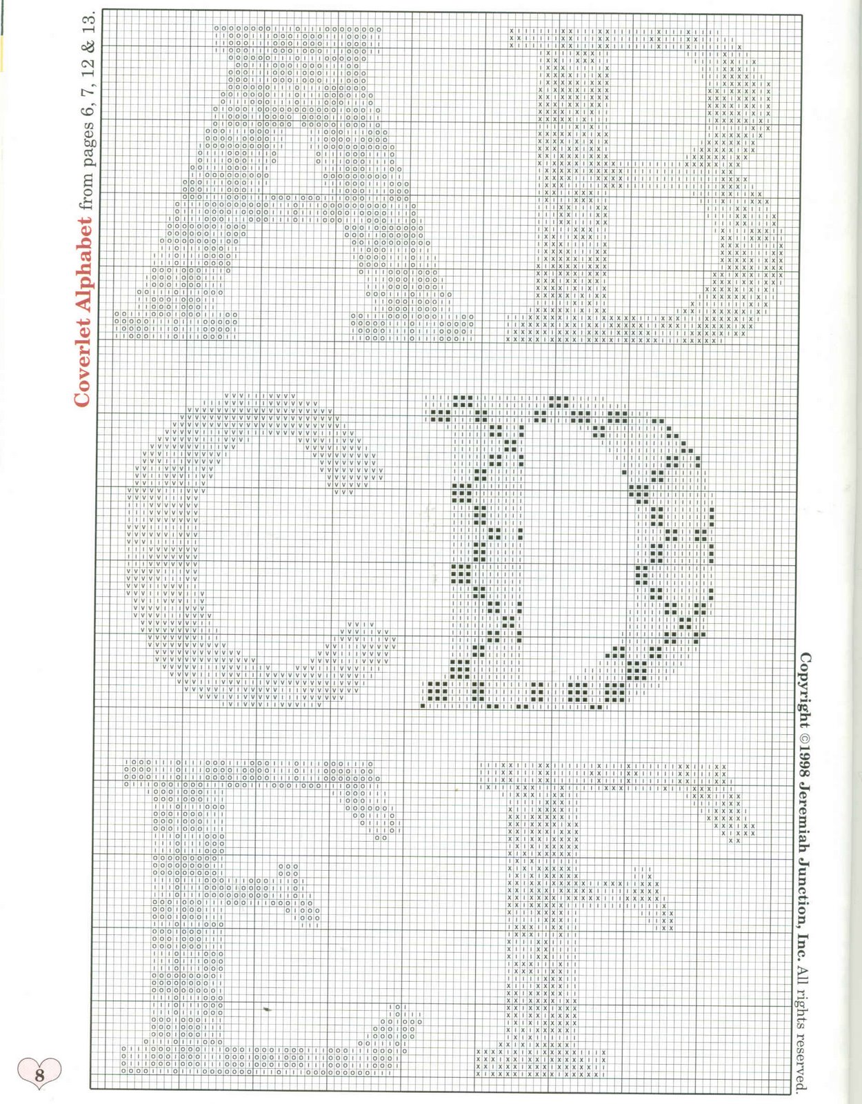 Schema punto croce Alfabeto Country 3