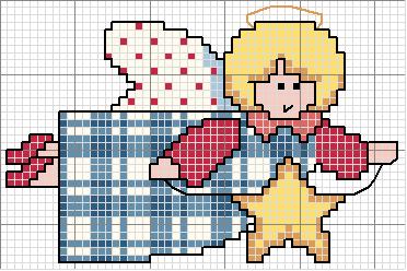 Schema punto croce Angelo Star