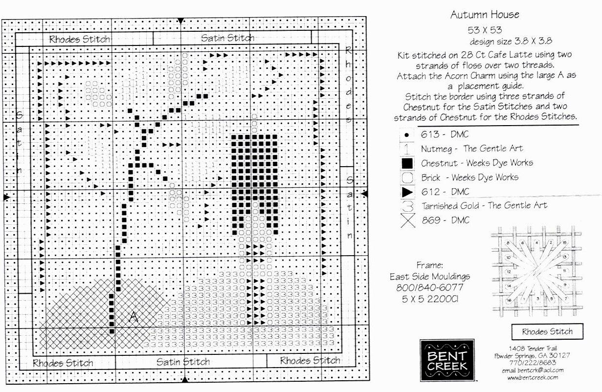 Schema punto croce Autumn House