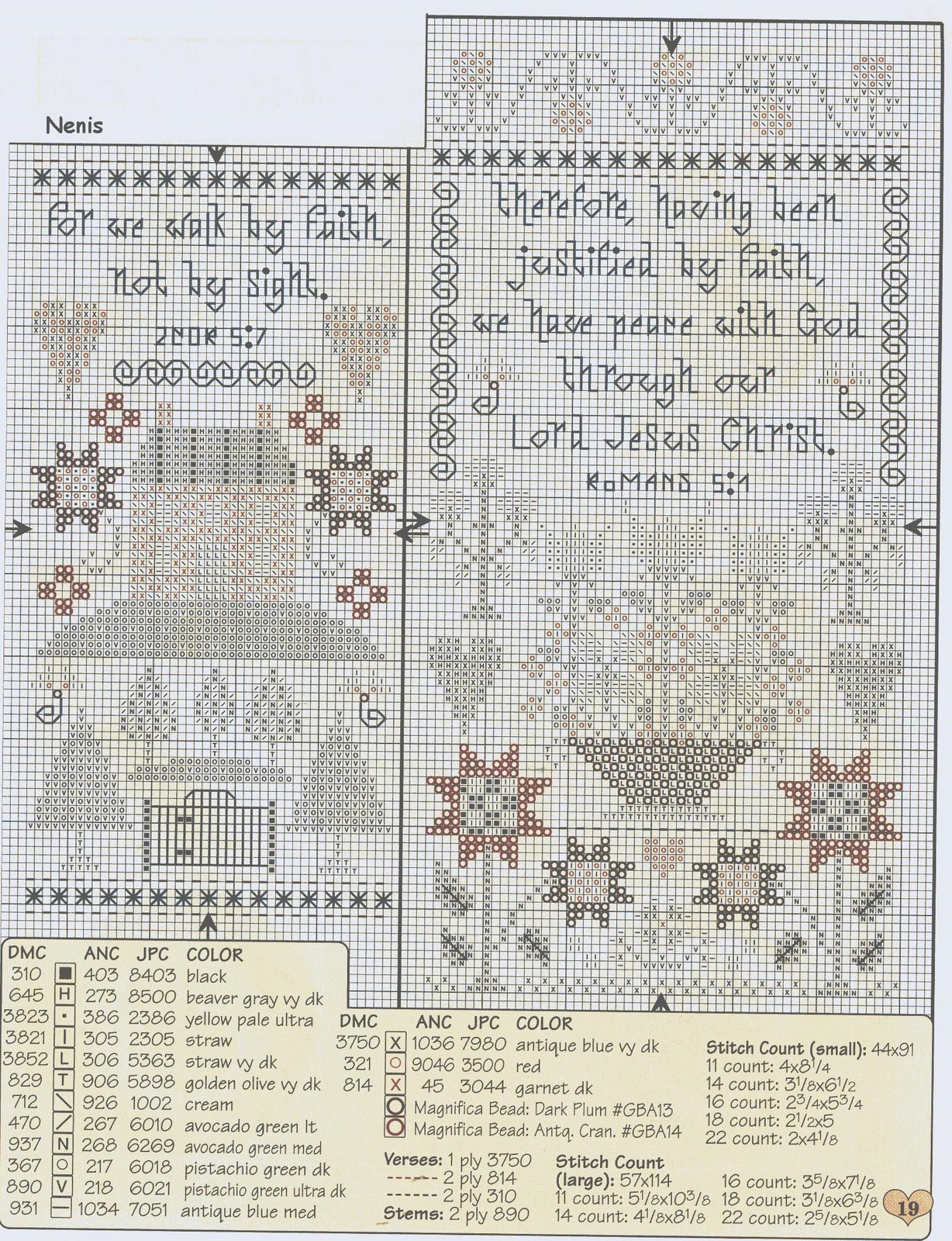 Schema punto croce Banner Country 03