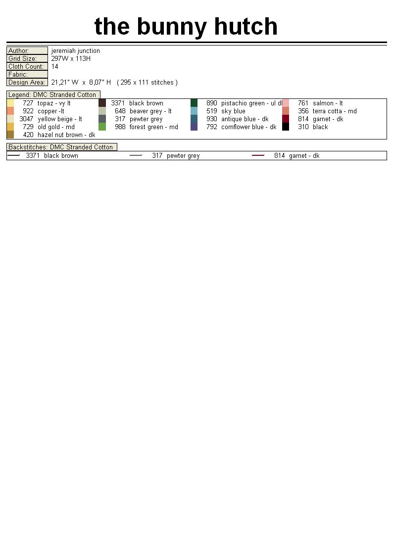 Schema punto croce Casa Conigli 09