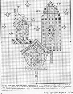 Schema punto croce Casa Uccellino 02