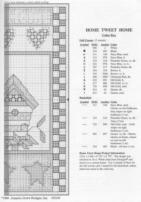 Schema punto croce Casa Uccellino 07