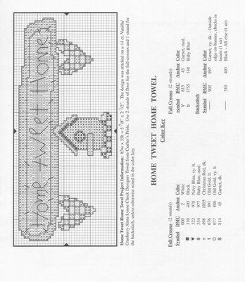 Schema punto croce Casa Uccellino 15