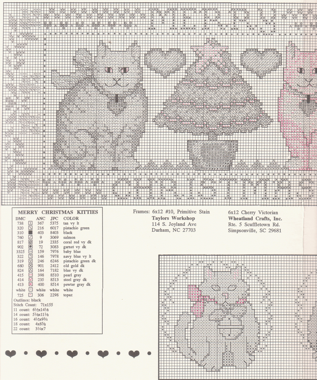 Schema punto croce Cat Christmas 02