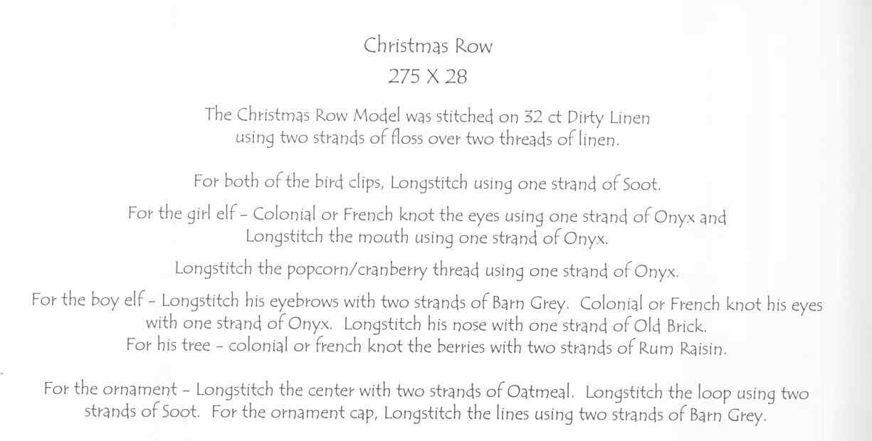 Schema punto croce Christmas Row 06