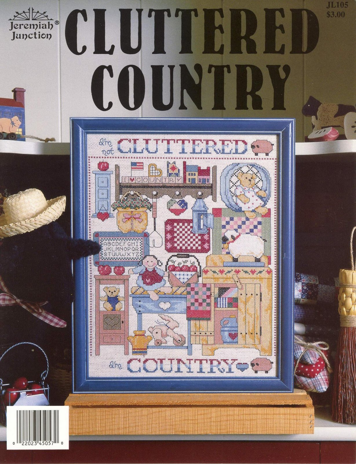 Schema punto croce Cluttered Country 01