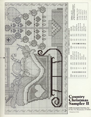 Schema punto croce Country Christsmas Sampler 07