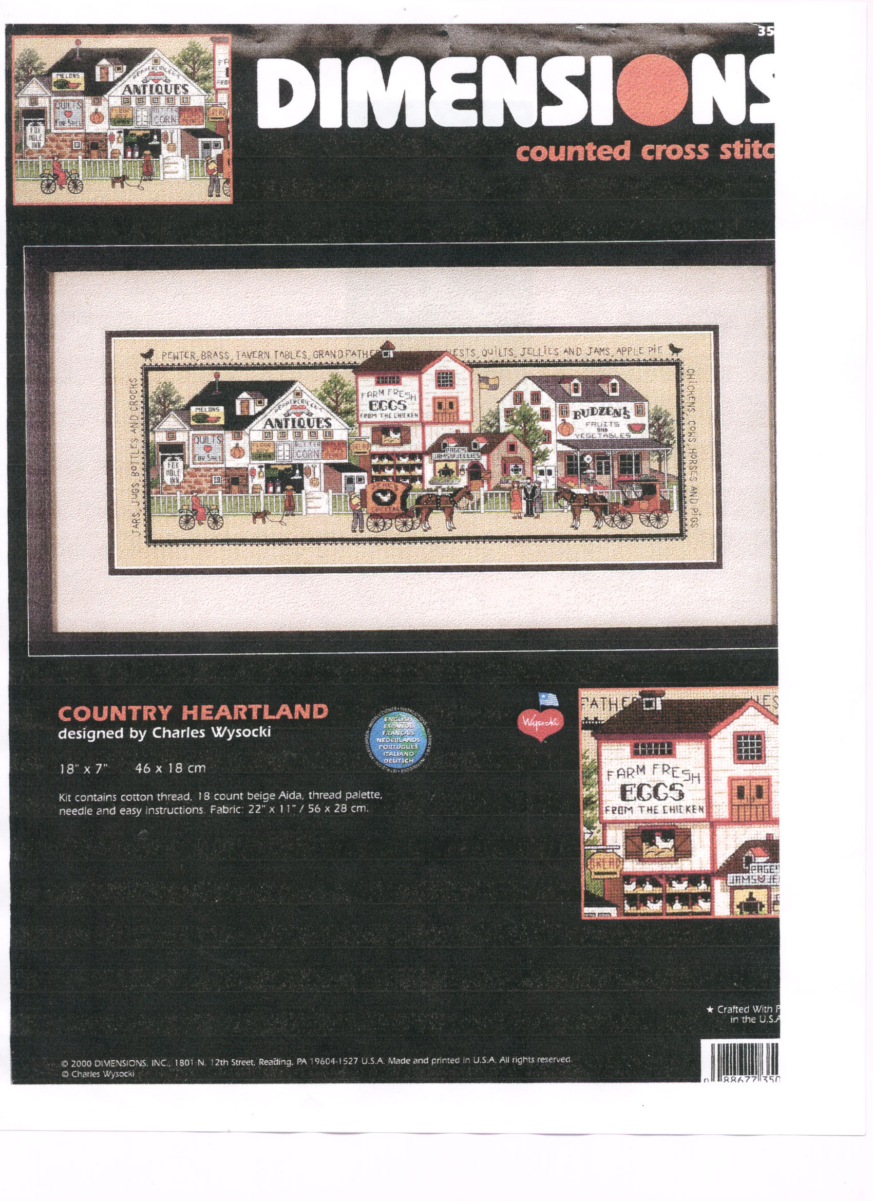 Schema punto croce Country Heartland 01