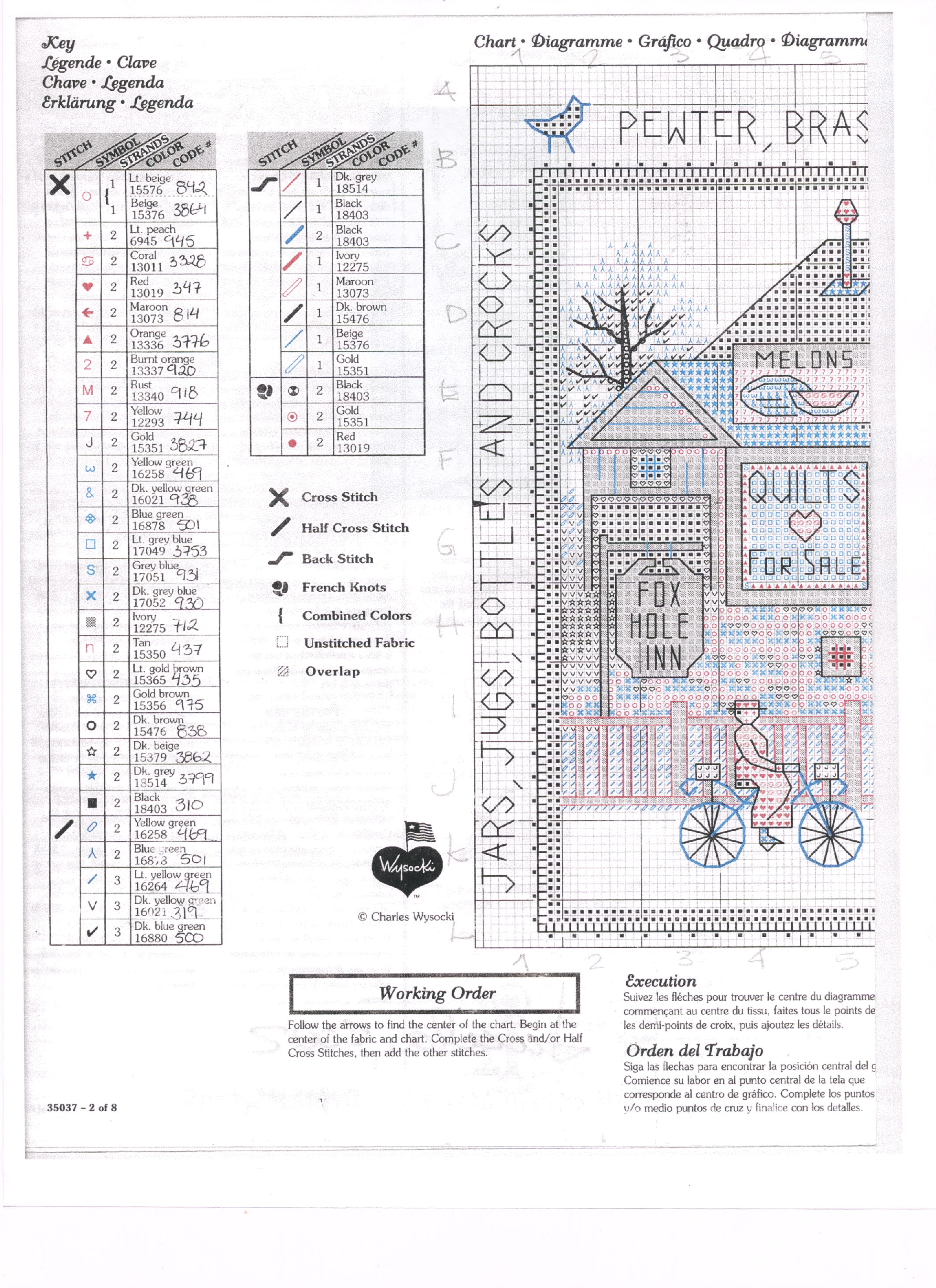 Schema punto croce Country Heartland 02