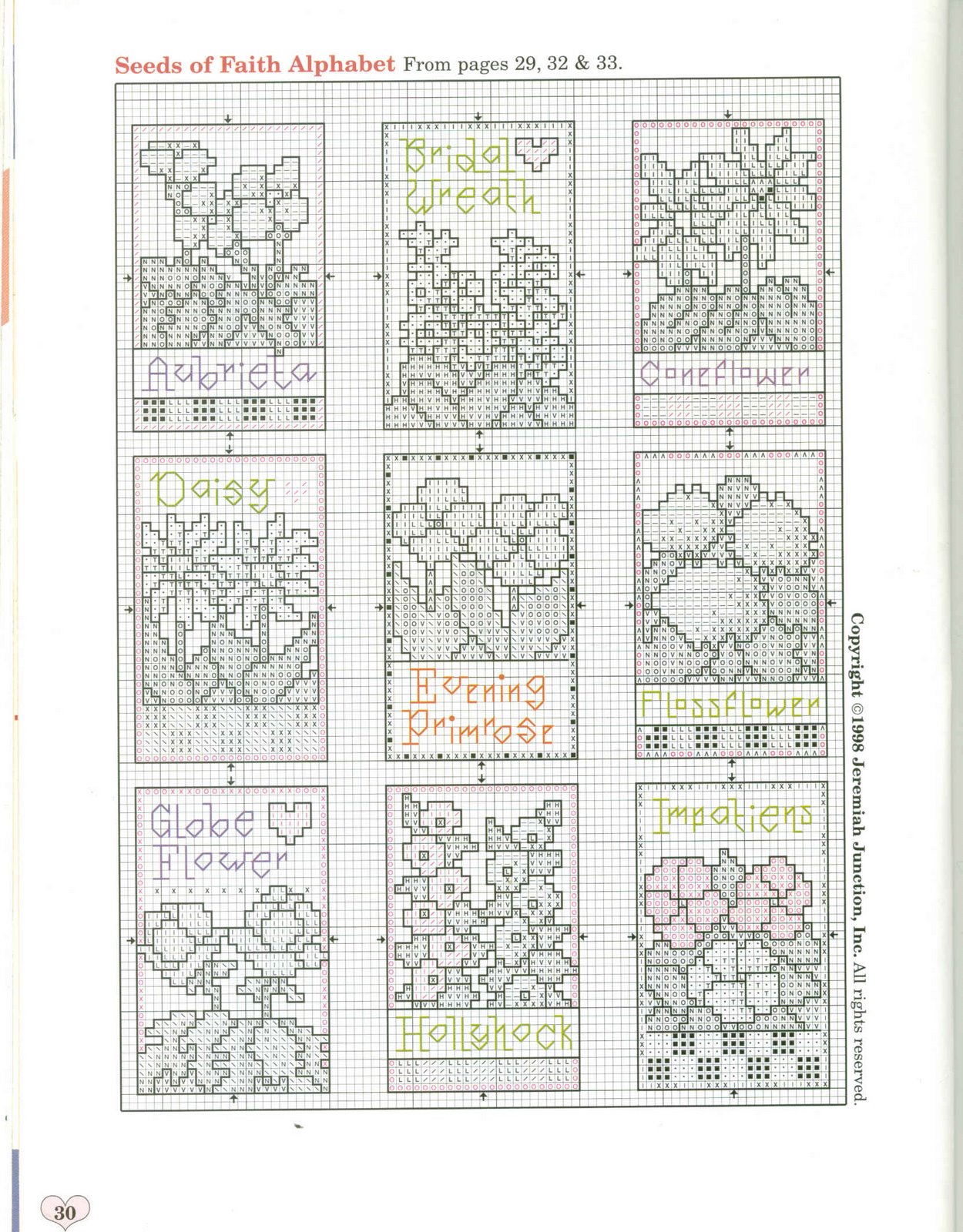 Schema punto croce Fiori 1