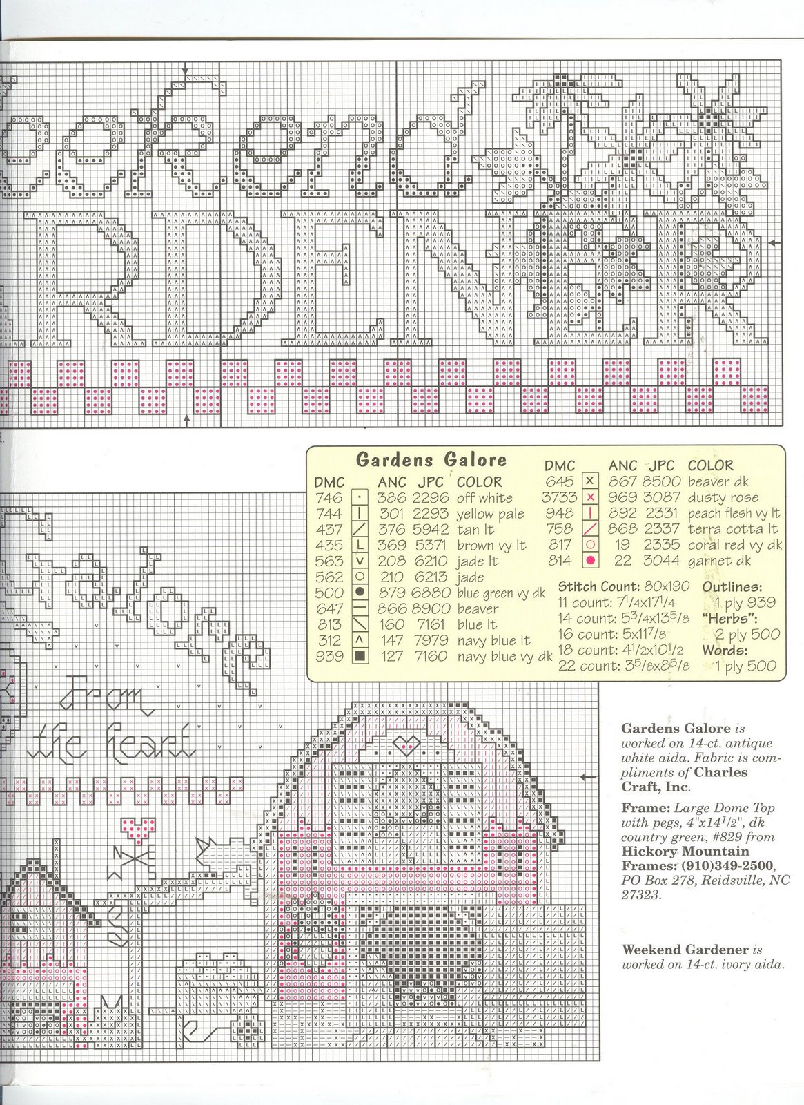 Schema punto croce Gardens Galore 03