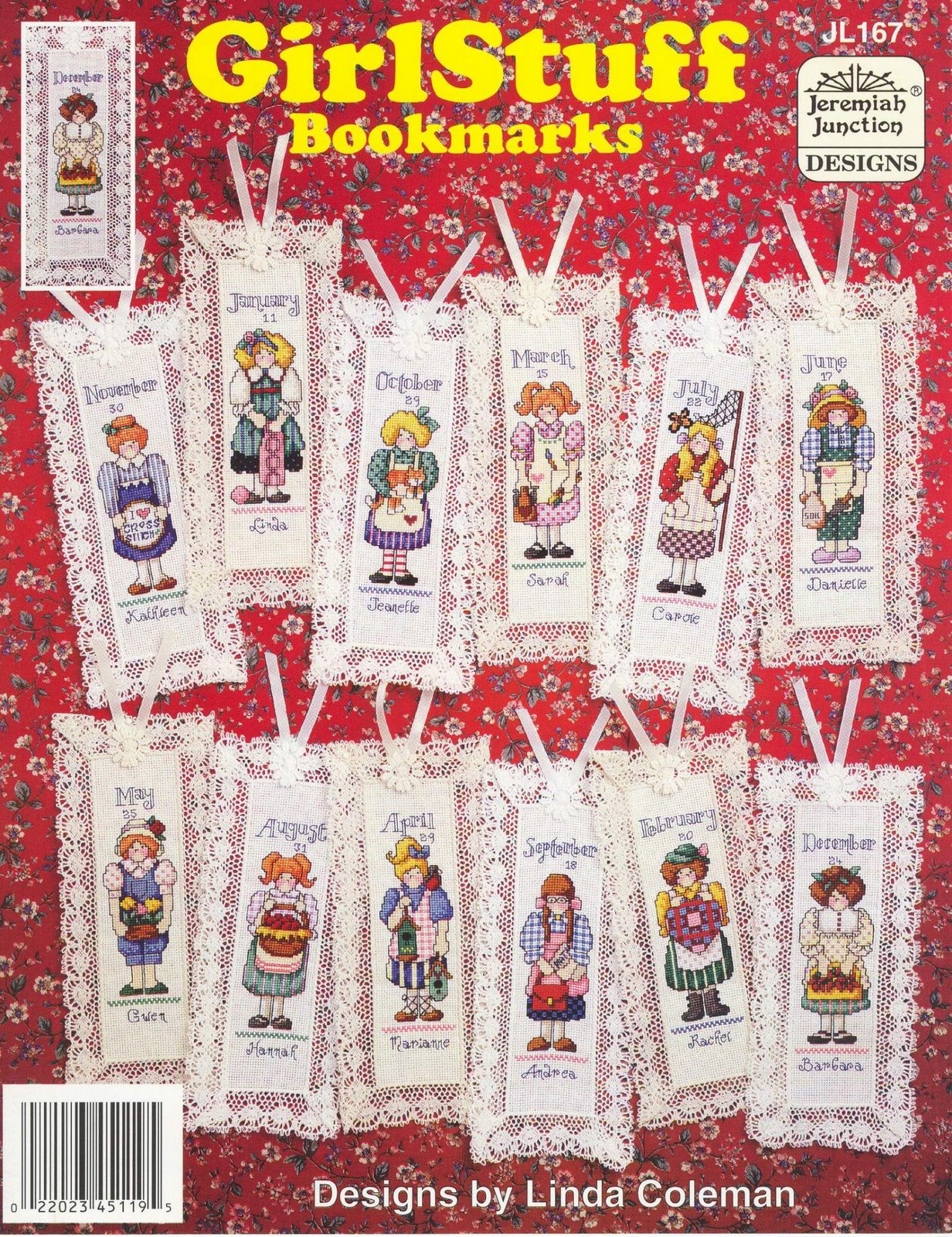 Schema punto croce Girlstuff Bookmarks 01